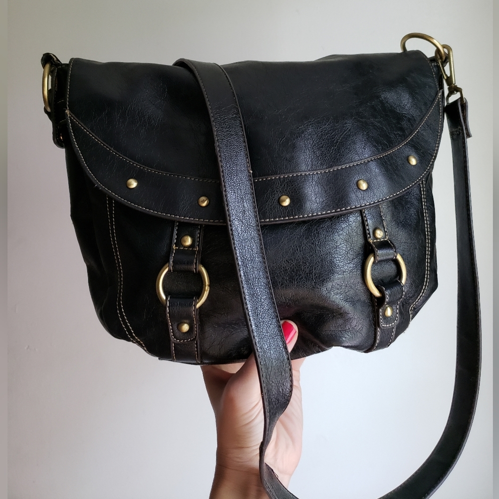 NWOT nine west leather extra large duffle purse - Picture 4 of 16